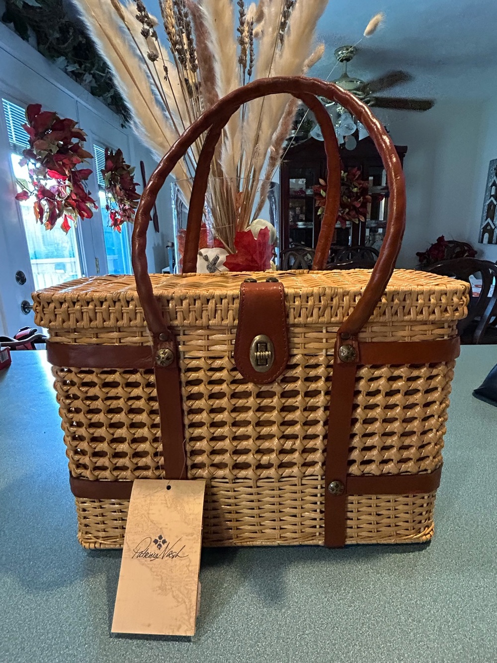 RARE Patricia Nash Wicker Basket Bag